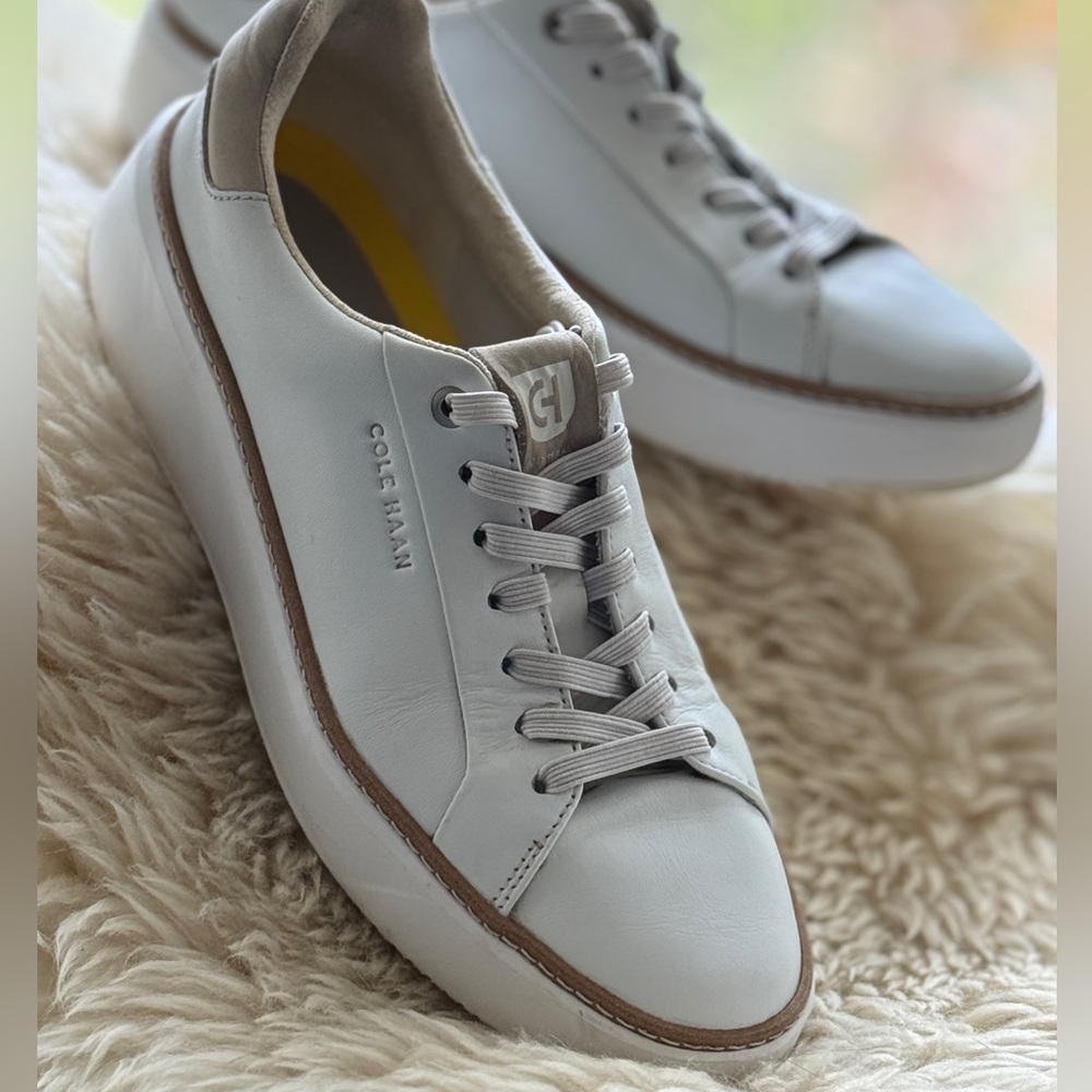 Cole Haan White Casual Sneakers - Picture 2 of 4